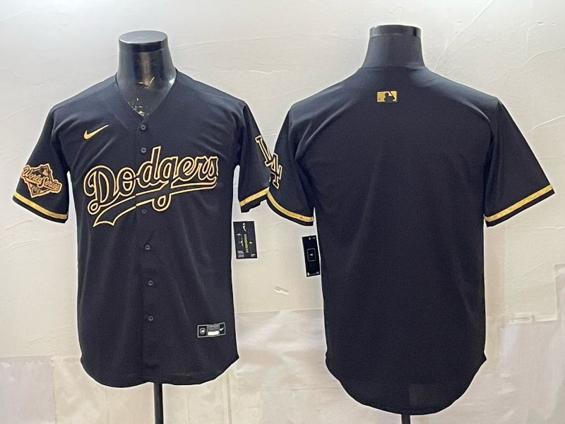 2026 Men Nike Los Angeles Dodgers Blank black gold Game MLB Jersey 003->los angeles dodgers->MLB Jersey